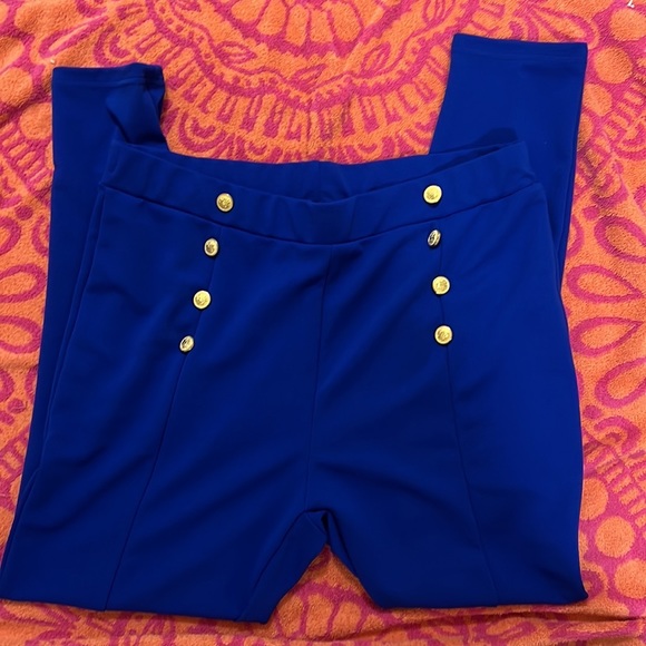 Blue stretch sailor pants-NWOT - Picture 4 of 4